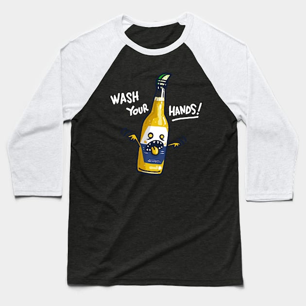 wash your hands Baseball T-Shirt by Walmazan